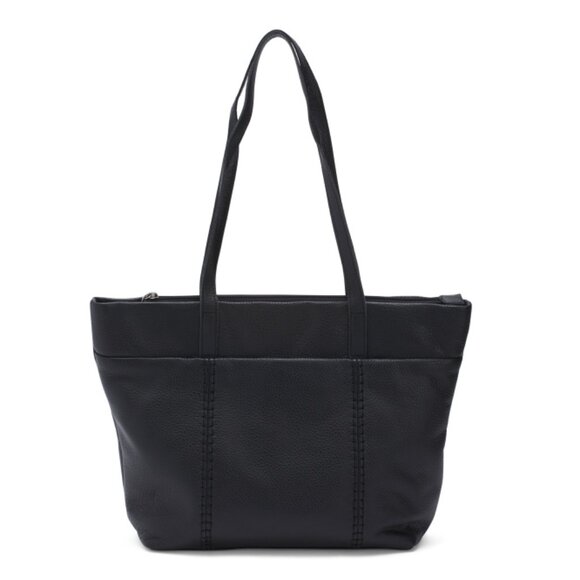 THE SAK Black Leather Metro Tote - Picture 1 of 2